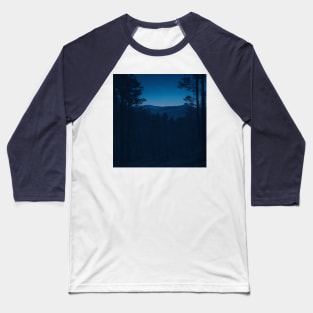 Blue Dusk Forest View #4 Baseball T-Shirt